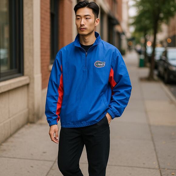 Vintage NCAA Florida Gators Quarter Zip Windbreaker Large - Picture 2 of 6